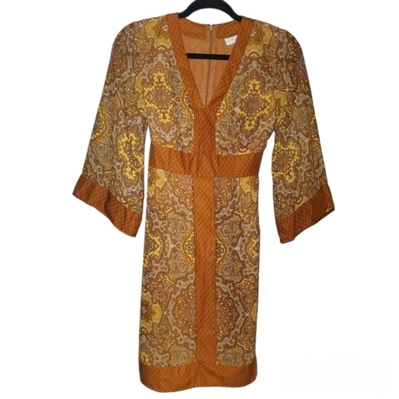 NY&CO 60s Paisley Bell Sleeve Dress - Picture 2 of 2